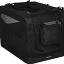 Amazon Basics Folding Portable Soft Pet Dog Crate Carrier Kennel, 30 x 21 x 21 inches, Black