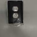 4-Pack Duplex Outlet Cover, Black Metal Wall Plates for Electrical Outlets, 1 Gang Receptacle Light Switch Cover, Pearls Beaded Decorative Switch Plates and Outlet Covers