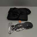 Foot Hammock for Plane Travel, Airplane Foot Rest, Flight Foot Sling with Extended Adjustment Strap, Portable Desk Foot Hammock, Wider Leg Hammock Under Desk - Travel Essentials to Relax Your Feet (Black)