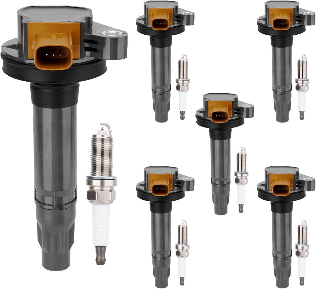 UF646 Set of 6 Ignition Coil Packs and Iridium Spark Plug Compatible with 2011-2020 Ford Lincoln - F-150 Expedition Explorer Flex Police Taurus MKS MKT Navigator V6 3.5L Turbo Replace# DG549