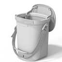 Waterproof Car Garbage Can, 1.9 Gallon Soft Silicone Hanging Trash Can for Car with Lid, Easy to Clean Multi-Purpose Automotive Garbage Bin (Grey)