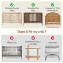 Crib Mobile Holder, HBM Wooden Mobile Arm & Hanger for Crib, Nursery Decor for Baby Girl Boy