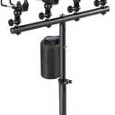 Inshore Rod Holder for Boat, Adjustable Height & 360 Tangle-Free Rotation Gunnels, Aluminum, Includes Cup & Gear Pouch (4 Rod Holder)