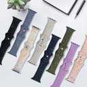 JunXiangRui Sport Band Compatible with Apple Watch Band 38mm 40mm 41mm 42mm 44mm 45mm 49mm for Women Men, made from Recycled Plastic - Soft Breathable Strap for iWatch Series SE 9 8 7 6 5 4 3 2 1 Ultra 1 2 (38mm/40mm/41mm, gray)