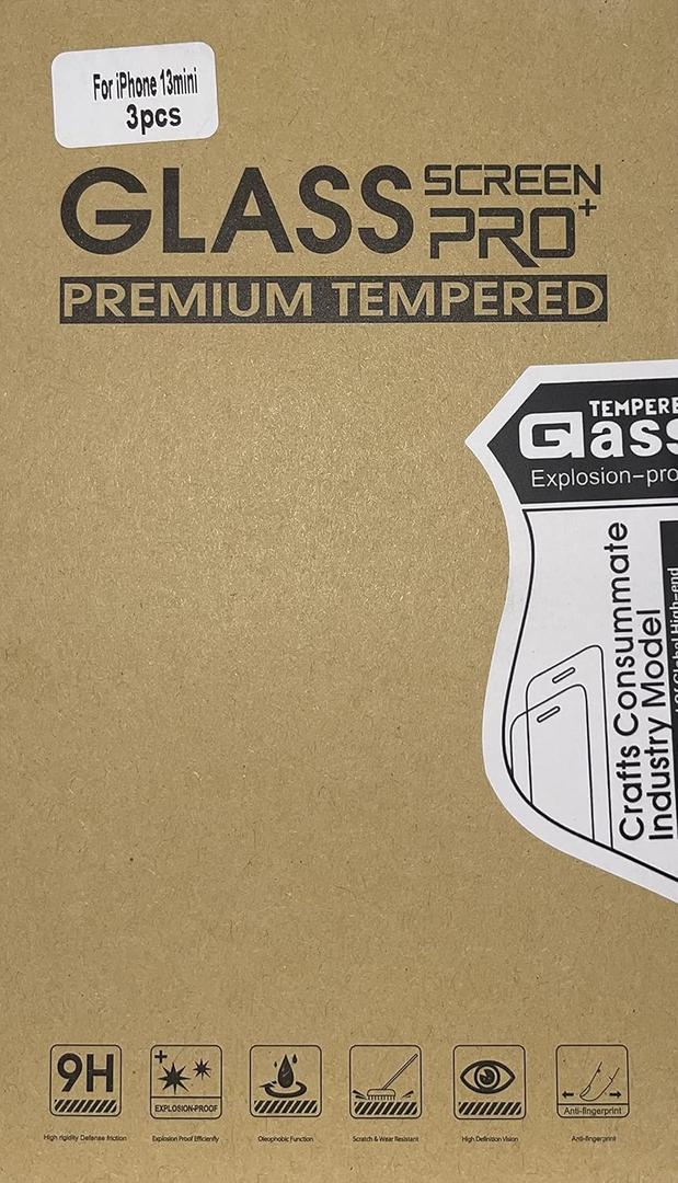 iPhone 13 Mini Tempered Glass Screen Protector 3 Pack