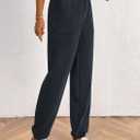 PRETTYGARDEN Women's Pants Dressy Casual 2025 Fall Elastic High Waisted Work Office Corduroy Trouser Slacks with Pockets (L)