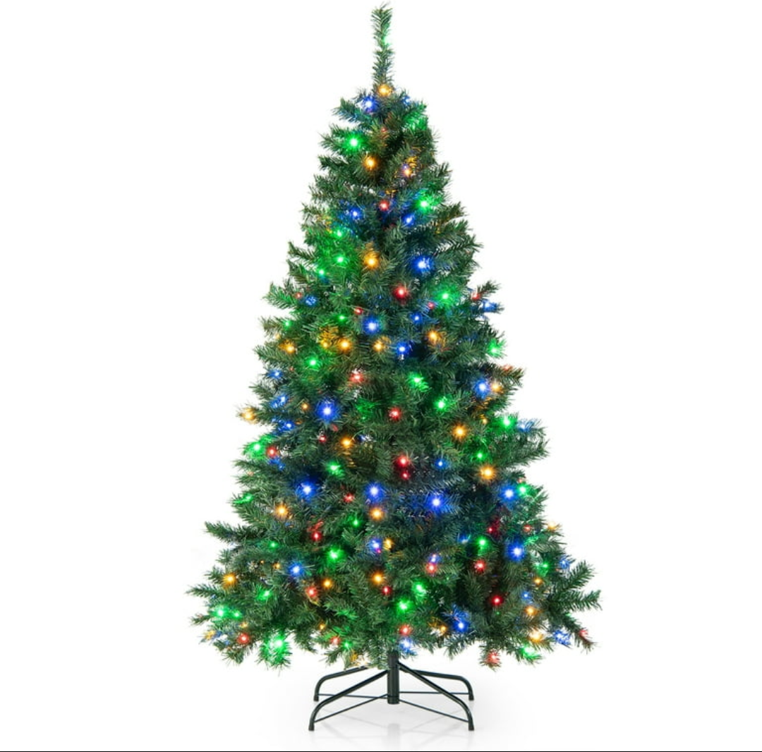 Hinged Christmas Tree with Lights