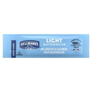 Hellmann's Light Mayonnaise Stick Packets Easy Open, Condiment for Sandwiches, Salads, Mayo Made with 100% Cage Free Eggs, Gluten Free, 0.38 oz, Pack of 210 (EXP 07/19/26)