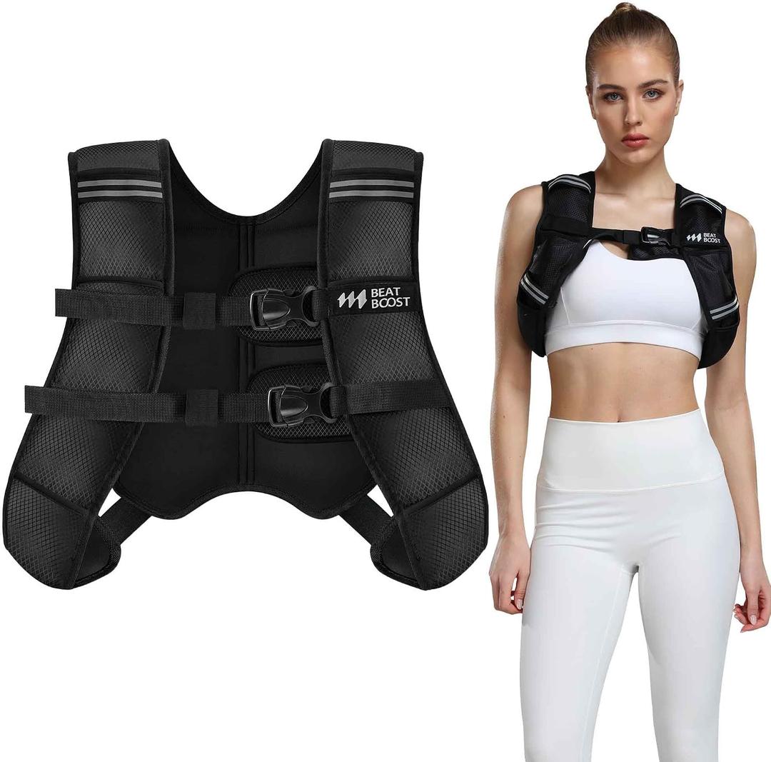 BeatBoost Adjustable Weighted Vest for Men Women, 5-30lb Vest or Vest Set, 20LB