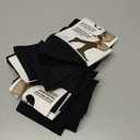 Winterlace Womens Queen Size Trouser Socks, 6 Pairs Knee High Dress Socks Stretchy Silky Soft (Black)
