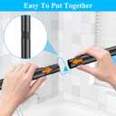 Adjustable Corner Shower Caddy Organizer Shelves, Bathroom Shelf, 4 Tier, Black, 2 Ways of Installation