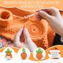 ZWJZMC Mini Funny Positive Carrot Cute Knitted Potato Creative Wool Crochet Inspirational Cheer Up Christmas Birthday Small Gift for Women Girlfriend Coworker Friend Sister Her Room Office Decor
