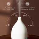 InnoGear Oil Diffuser, 300ML Ceramic Diffuser for Essential Oils Handcrafted Aromatherapy Diffuser Ultrasonic Cool Mist Humidifier with 4 Timers Waterless Auto Off for Room Office, White