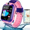 DDD Kids Waterproof Smart Watch,SIM Card for Make and Receive Calls,SOS Emergency,Kids Waterproof Watch,Kids Smart Watch Birthday Gift for 3-12 Year Old (Pink)