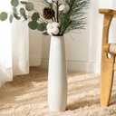 White Ceramic Floor Vase 17.7 Inches Tall Flower Holder Decorative Large Vases for Table Centerpieces Shelf Home Decor Living Room Branches Sky-Dried Flower Arrangement Simple Decorative