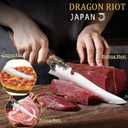DRAGON RIOT Sharp Boning Knife for Meat Cutting, Full Tang Meat Deboning Knives with Sheath High Carbon Steel for Home Kitchen