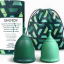 SHORDY Reusable Soft Menstrual Cups Set, Small & Large Period Cup for Women, 12 Hours Protection, Copa Menstrual for Beginners or Experienced Users, Tampon, Pads & Disc Alternative for Swimming, Yoga