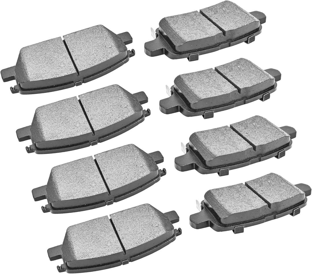 8pcs Front Rear Brake Pad for 2017-2019 Buick LaCrosse, for 2018-2019 Buick Regal, for 2018-2019 Chevy Equinox, for 2016-2019 Chevy Malibu, for 2018-2019 GMC Terrain