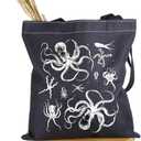 PWHAOO Octopus Lover Gift Octopus Themed Tote Bag Octopus Design Handbag Ocean Animal Lover Gift