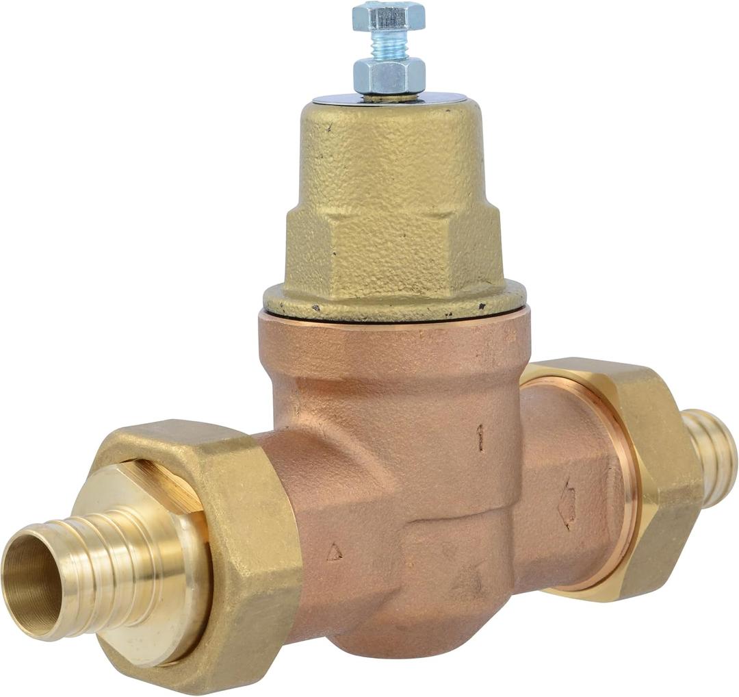 Cash Acme EB45 Pressure Regulating Valve, Double Union, 1 Inch Crimp, Metal Top, 60 PSI, PVA20M-DUCR-60
