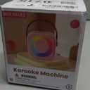 Mini Karaoke Machine, Portable Bluetooth Karaoke Speaker with 2 Wireless Microphones and Party Lights for Kids and Adults, Birthday Gifts for Girls Boys Family Home Party