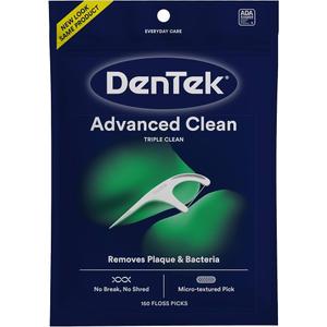 DenTek Triple Clean Fresh Mint Floss Picks, 75 Count, Pack of 14 (1,050 Total)