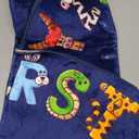 Round Kids Play Rug, ABC Rugs for Kids, Toddlers and Baby, Nursery Area Rug Soft Crawling Play Mat, Non Slip Circle Alphabet Educational Carpet for Children Playroom Classroom Bedroom Decor (3'4" (Round), Blue Animal Patten)