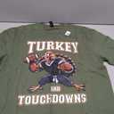 Thanksgiving Design for Men Turkey and Touchdowns Youth Men T-Shirt XL