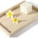 Koville Roman Travertine Tray, 12x8 Coffee Table Vanity/Decorative Tray for Jewelry, Watch, Perfume Candle Storage for Bedroom/Bathroom/Kitchen Countertop