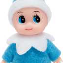 JOYIN 1 Pack Christmas Blue Tiny Elf Soft Plush Toy for Adults Kids Accessories Party Favors Xmas Party Supplies Christmas Decor, Xmas Gift