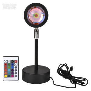 10" Black Multi-Color RGB Sunset Lamp with Remote Control and 16 Color Changing Modes