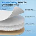 Cat Cooling Mat with Soft U-Shaped Pillow– Breathable Calming Cooling Pad for Cats– Portable Washable Summer Cooling Cat Bed for Indoor Or Travel Use,Blue Cat