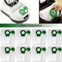 8-Pack 8120AM/ 8120ER Vacuum Bags for SEBO Airbelt D1, D4, D4 Premium Canister Vacuums Filterbox with Caps 8120AM 8120ER Vacuum Cleaner Bags 8PK