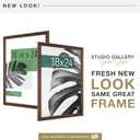 MCS Studio Gallery 18x24 Poster Frame Walnut Woodgrain Engineered Wood, Vertical & Horizontal Wall Hanging Large Picture Frame for Photos, Posters & Art Prints (1-Pack)