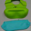 KeaBabies 2-Pack Silicone Baby Bibs for Eating - Sturdy Food-Grade Silicone Bibs for Babies Girl, Boy, Large Food Catcher, Clean & Put On Easily, Waterproof Toddler Feeding Essentials (Cloud Nine)