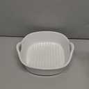 Ceramic Air Fryer Bowl Liners Reusable, Easy Clean Ceramic Liners for Air Fryer Basket, Air Fryer Accessories, AirFryer Basket Bowl, White (Top 8in, Height 3.7in)