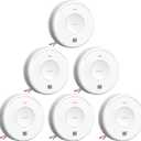 X-Sense AC Hardwired Combination Smoke and Carbon Monoxide Detector, Hardwired Interconnected Smoke and CO Detector Alarm with Replaceable Battery Backup, XP06, 6-Pack