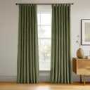 HPD Half Price Drapes Signature Velvet Thermal Blackout Curtains for Living Room 96 Inch Long (1 Panel) Rod Pocket Insulated Blackout Curtains for Bedroom Window Curtains, 50W x 96L, Hunter Green