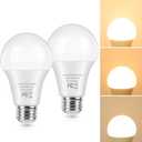 TOBUSA 3 Way LED Light Bulbs 30 70 100 Watt Equivalent, 2-Pack Three Way A19 Light Bulbs 3000K Warm White, Standard LED Bulbs E26 Medium Base, Energy-Saving Indoor 3-Way Light Bulbs for Reading Lamp