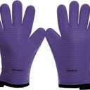 KITCHEN PERFECTION S Silicone Smoker Oven Gloves -Extreme Heat Resistant BBQ Gloves -Handle Hot Food Right on Your Grill Fryer Pit|Waterproof Oven Mitts, Size: Small