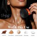 Extra Large Body Makeup Brush for Self Tanner, 74MM Large Foundation Brushes for Body Bronzers Blend Self Tanning Applicator, Self Tanner Brush with Drawstring Bag (Black)