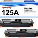 125A Toner Cartridge High Yield Compatible for HP 125A Color Laserjet CM1312 MFP CM1312nfi CP1515n CP1518ni CP1215 CP1515n Printer (2 Pack-Black)