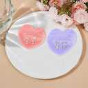 100 PCS Heart-Shaped Jewelry Bags - Clear Resealable Packaging Bags for Earring Jewelry, Small Trinkets, Party Favors (Pink Purple)