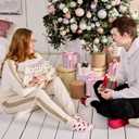 Haawooky 8 Pairs Cute Heart White Red Socks,2 Styles Ankle Socks for Women,Frilly Fun Heart Pattern Crew Socks for Valentine's Day Gift,Women Girls