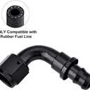 EVIL ENERGY 12AN 90 Degree Push Lock Hose Fitting End Black