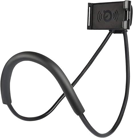 Lazy Cell Phone Holder, Universal Cell Phone Holder for Smart Mobile Phone,Hanging on Neck Cell Phone Mount Holder ,Hands-Free Mobile Phone Holder on Bed/Tableb, 27.6'' Length for 4.7''-6.7'' Size