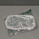 Clear Makeup Bag Zipper Pouch, Transparent Cosmetic Case Organizer, TSA Approved Travel Toiletry Case, Travel Accessories Essentials Makeup Tote for Women, Small Cute Make up Bag for Purse - White