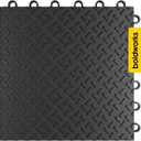 Garage Floor Tiles Interlocking Garage Flooring Tiles Pack of 48 Antislip Oil and Stain Resistant for Garages Shop Floors Basements 40000 LBS Load Capacity (Black, 12 inch x 12 inch, Non Drain Tiles)