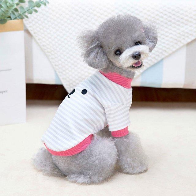Yidarton Fall/Winter Pet Clothes Small Dog Teddy Bomei Hey Nose Dress Multicolor Dog Clothing Pet Clothes grey, Small, 2 Pack