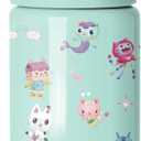 Simple Modern Gabby's Dollhouse Kids Water Bottle with Straw Lid | 14oz Insulated Stainless Steel Kids Tumbler & Spill Proof Toddler Cup for School, Girls, Boys | Summit | Gabby's Friends